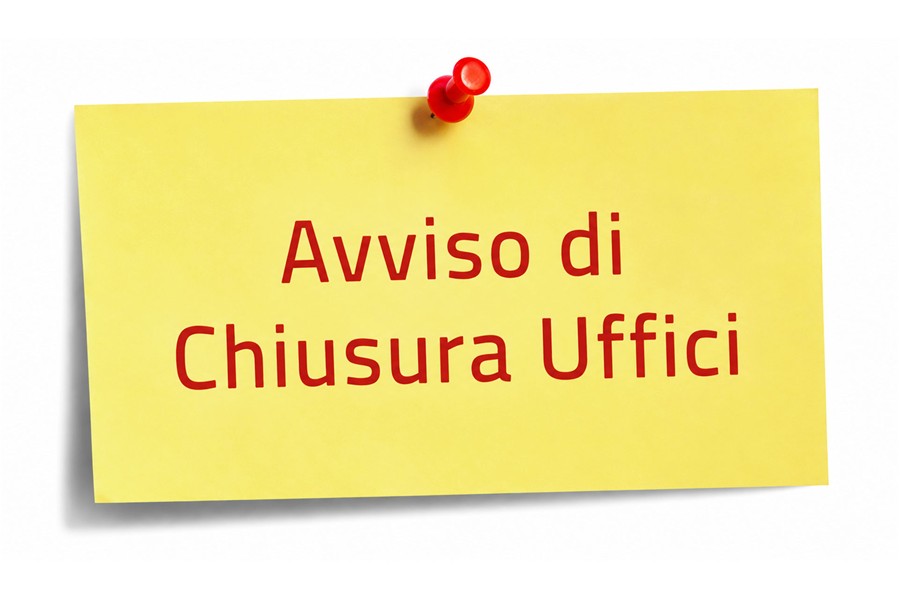 Avviso chiusura Ufficio Tecnico